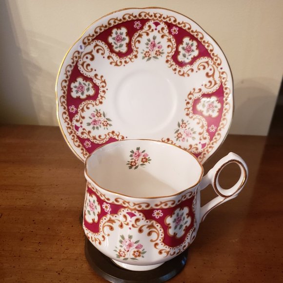 Vintage Rosina Fine Bone China Cups & Saucers lot of 3 EUC - Picture 4 of 12